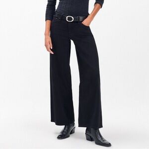 Rag & Bone Aiden Low Rise Wide Leg Jeans Vintage Stretch In Black Size 25